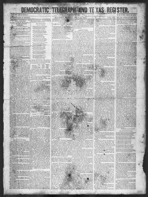 Primary view of object titled 'Democratic Telegraph and Texas Register (Houston, Tex.), Vol. 12, No. 29, Ed. 1, Monday, July 19, 1847'.