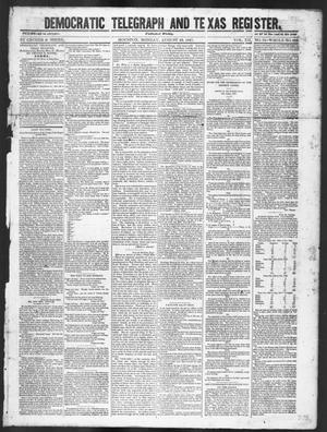 Primary view of object titled 'Democratic Telegraph and Texas Register (Houston, Tex.), Vol. 12, No. 34, Ed. 1, Monday, August 23, 1847'.
