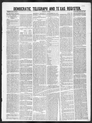 Primary view of Democratic Telegraph and Texas Register (Houston, Tex.), Vol. 12, No. 39, Ed. 1, Thursday, September 30, 1847