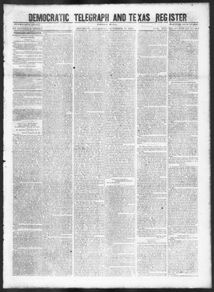 Primary view of Democratic Telegraph and Texas Register (Houston, Tex.), Vol. 13, No. 42, Ed. 1, Thursday, October 19, 1848