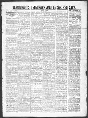 Primary view of Democratic Telegraph and Texas Register (Houston, Tex.), Vol. 14, No. 40, Ed. 1, Thursday, October 4, 1849