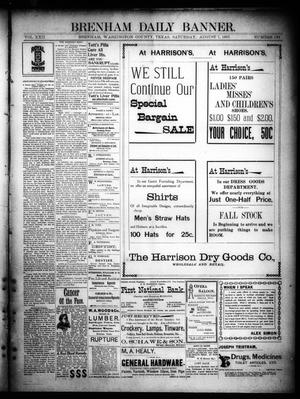 Primary view of object titled 'Brenham Daily Banner. (Brenham, Tex.), Vol. 22, No. 193, Ed. 1 Saturday, August 7, 1897'.