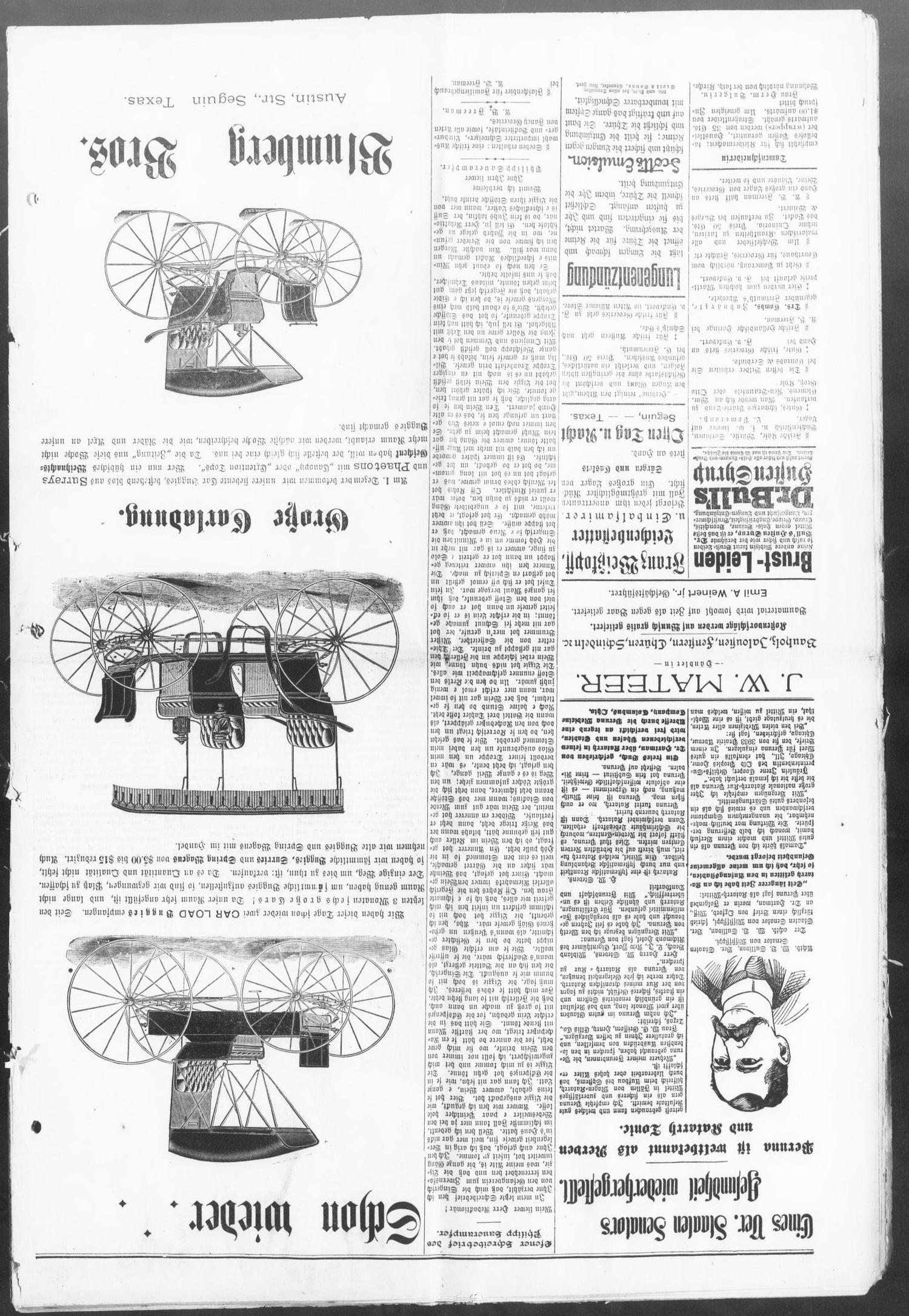 Seguin Zeitung. (Seguin, Tex.), Vol. 10, No. 17, Ed. 1 Thursday, November 29, 1900
                                                
                                                    [Sequence #]: 8 of 8
                                                