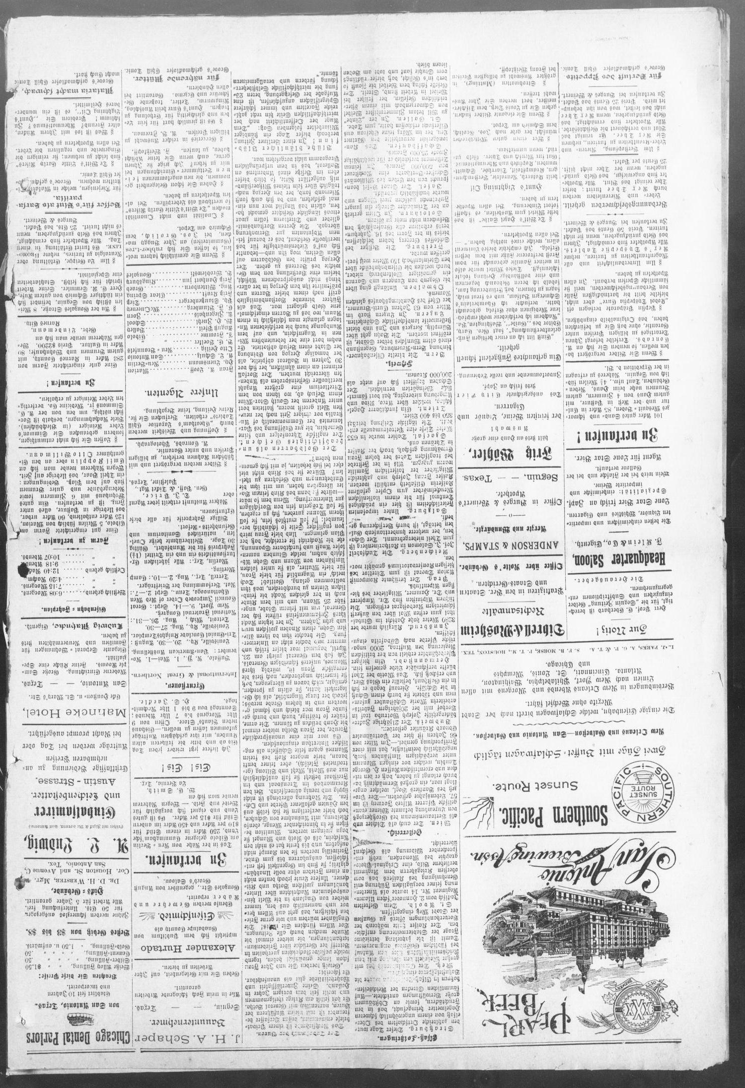 Seguin Zeitung. (Seguin, Tex.), Vol. 11, No. 1, Ed. 1 Thursday, August 8, 1901
                                                
                                                    [Sequence #]: 6 of 8
                                                