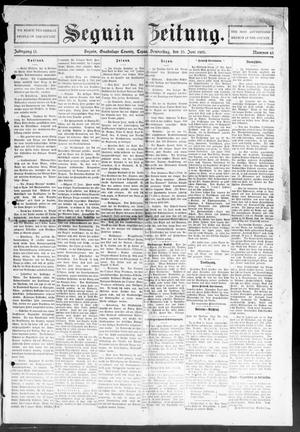 Primary view of Seguin Zeitung. (Seguin, Tex.), Vol. 12, No. 45, Ed. 1 Thursday, June 25, 1903