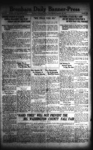 Primary view of object titled 'Brenham Daily Banner-Press (Brenham, Tex.), Vol. 31, No. 156, Ed. 1 Saturday, September 26, 1914'.