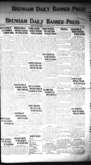 Primary view of object titled 'Brenham Daily Banner-Press (Brenham, Tex.), Vol. 40, No. 123, Ed. 1 Monday, August 20, 1923'.