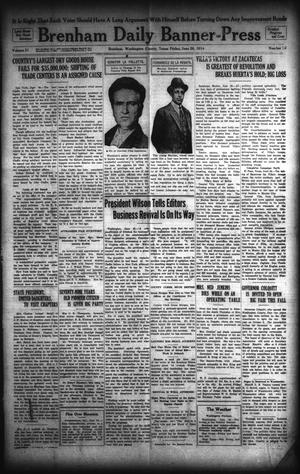 Primary view of object titled 'Brenham Daily Banner-Press (Brenham, Tex.), Vol. 31, No. 78, Ed. 1 Friday, June 26, 1914'.