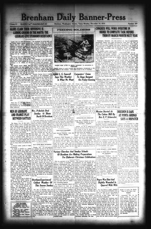 Primary view of object titled 'Brenham Daily Banner-Press (Brenham, Tex.), Vol. 31, No. 221, Ed. 1 Monday, December 14, 1914'.