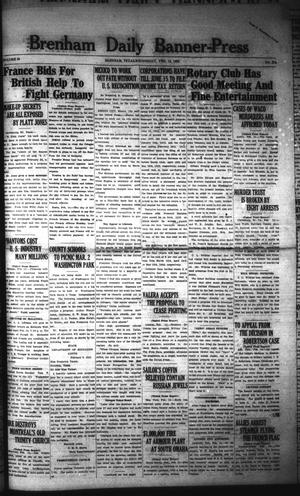 Primary view of object titled 'Brenham Daily Banner-Press (Brenham, Tex.), Vol. 39, No. 272, Ed. 1 Wednesday, February 14, 1923'.
