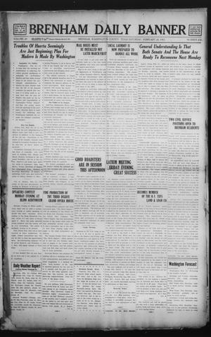 Primary view of object titled 'Brenham Daily Banner (Brenham, Tex.), Vol. 29, No. 272, Ed. 1 Saturday, February 22, 1913'.