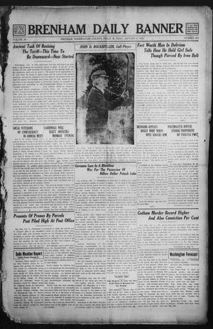 Primary view of object titled 'Brenham Daily Banner (Brenham, Tex.), Vol. 29, No. 231, Ed. 1 Monday, January 6, 1913'.