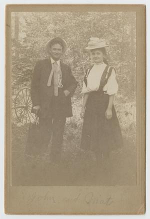 Primary view of object titled '[Photograph of John and Mate Bevil]'.