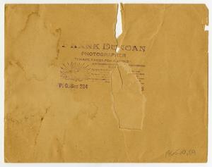 Primary view of object titled '[Frank Duncan Photograph Envelope]'.