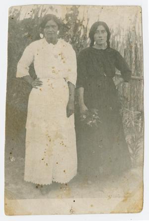 Primary view of object titled '[Postcard of Ramona Delgadio and Carman Lara]'.
