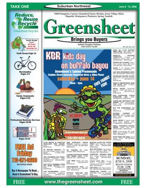 Primary view of object titled 'Greensheet (Houston, Tex.), Vol. 39, No. 216, Ed. 1 Friday, June 6, 2008'.