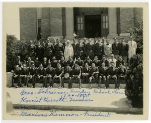 Primary view of object titled '1926-'27 Schreiner Sunday School Class with President and Teacher'.