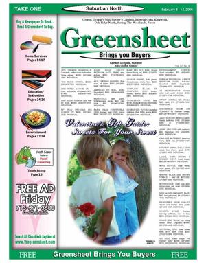 Primary view of object titled 'Greensheet (Houston, Tex.), Vol. 37, No. 6, Ed. 1 Wednesday, February 8, 2006'.