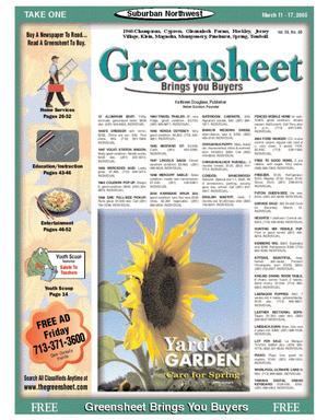 Primary view of object titled 'Greensheet (Houston, Tex.), Vol. 36, No. 60, Ed. 1 Friday, March 11, 2005'.
