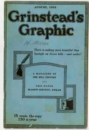 Primary view of object titled 'Grinstead's Graphic, Volume 3, Number 8, August 1923'.