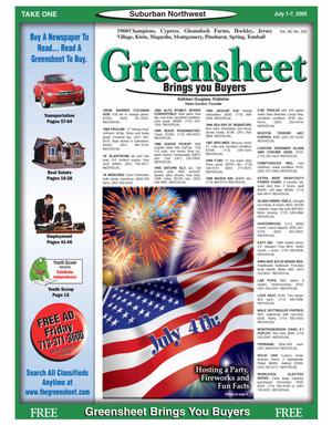 Primary view of object titled 'Greensheet (Houston, Tex.), Vol. 36, No. 252, Ed. 1 Friday, July 1, 2005'.