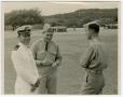 Thumbnail image of item number 1 in: 'Three Men in Uniform Talking and Laughing'.