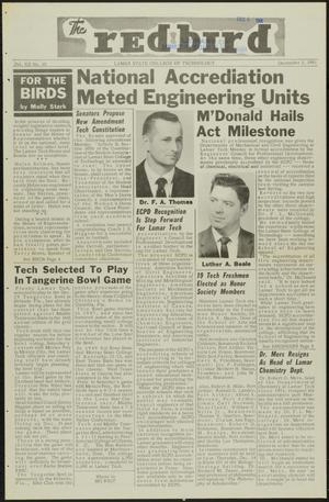 Primary view of object titled 'The Redbird (Beaumont, Tex.), Vol. 12, No. 10, Ed. 1 Friday, December 1, 1961'.