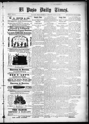 Primary view of object titled 'El Paso Daily Times. (El Paso, Tex.), Vol. 5, No. 50, Ed. 1 Thursday, June 18, 1885'.