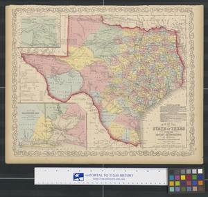 Primary view of object titled 'Map of the State of Texas from the Latest Authorities.'.