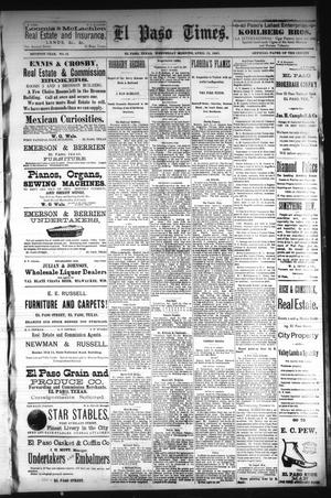 Primary view of El Paso Times. (El Paso, Tex.), Vol. Seventh Year, No. 85, Ed. 1 Wednesday, April 13, 1887