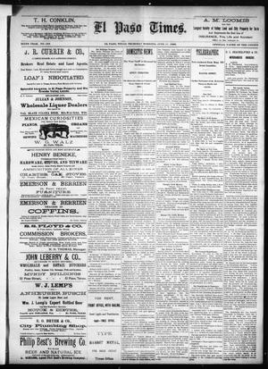 Primary view of object titled 'El Paso Times. (El Paso, Tex.), Vol. SIXTH YEAR, No. 143, Ed. 1 Thursday, June 17, 1886'.