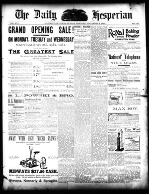 Primary view of object titled 'The Daily Hesperian (Gainesville, Tex.), Vol. 16, No. 140, Ed. 1 Sunday, September 2, 1894'.