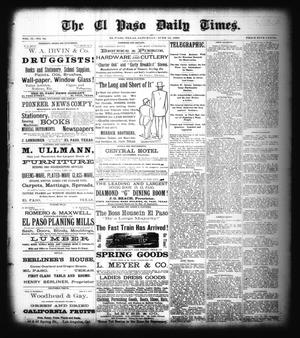 Primary view of object titled 'The El Paso Daily Times. (El Paso, Tex.), Vol. 2, No. 92, Ed. 1 Saturday, June 16, 1883'.