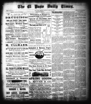 Primary view of object titled 'The El Paso Daily Times. (El Paso, Tex.), Vol. 2, No. 57, Ed. 1 Sunday, May 6, 1883'.