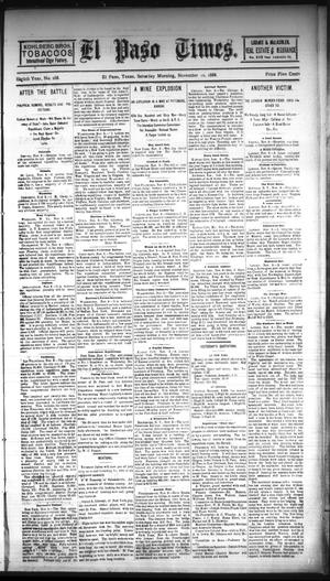 Primary view of object titled 'El Paso Times. (El Paso, Tex.), Vol. EIGHTH YEAR, No. 268, Ed. 1 Saturday, November 10, 1888'.