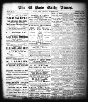 Primary view of The El Paso Daily Times. (El Paso, Tex.), Vol. 2, No. 158, Ed. 1 Wednesday, September 5, 1883