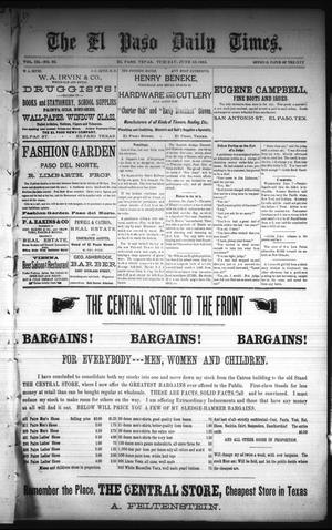 Primary view of The El Paso Daily Times. (El Paso, Tex.), Vol. 3, No. 82, Ed. 1 Tuesday, June 10, 1884