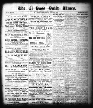 Primary view of object titled 'The El Paso Daily Times. (El Paso, Tex.), Vol. 2, No. 138, Ed. 1 Saturday, August 11, 1883'.