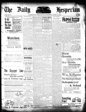 Primary view of object titled 'The Daily Hesperian (Gainesville, Tex.), Vol. 18, No. 116, Ed. 1 Sunday, April 19, 1896'.