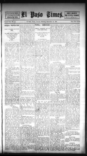 Primary view of object titled 'El Paso Times. (El Paso, Tex.), Vol. EIGHTH YEAR, No. 223, Ed. 1 Tuesday, September 18, 1888'.