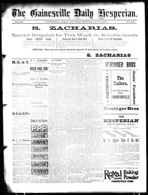 Primary view of object titled 'The Gainesville Daily Hesperian. (Gainesville, Tex.), Vol. 12, No. 208, Ed. 1 Saturday, June 6, 1891'.