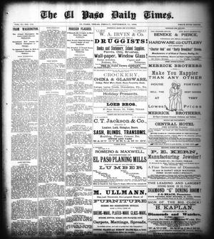 Primary view of object titled 'The El Paso Daily Times. (El Paso, Tex.), Vol. 2, No. 172, Ed. 1 Friday, September 21, 1883'.