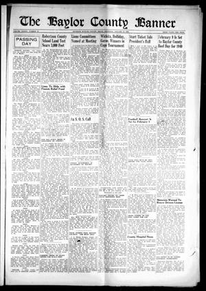 Primary view of object titled 'The Baylor County Banner (Seymour, Tex.), Vol. 45, No. 20, Ed. 1 Thursday, January 18, 1940'.