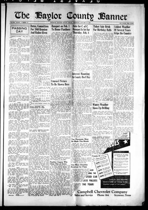 Primary view of object titled 'The Baylor County Banner (Seymour, Tex.), Vol. 45, No. 21, Ed. 1 Thursday, January 25, 1940'.