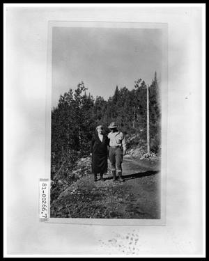 Primary view of object titled 'V.C. Perini Jr. and Emma Perini on Mountain Trail'.