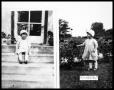 Thumbnail image of item number 1 in: 'Virginia Lee on Porch Steps; Virginia Lee in Garden'.