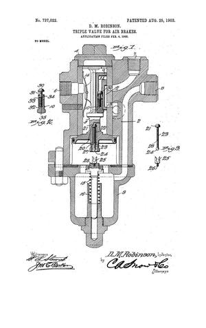 Primary view of object titled 'Triple Valve For Air-Brakes'.