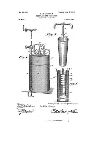 Primary view of object titled 'Acetylene-Gas Generator.'.