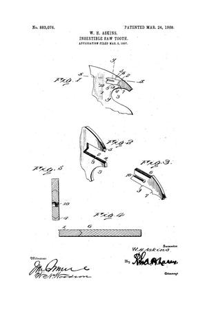 Primary view of object titled 'Insertible Saw-Tooth.'.