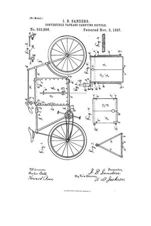 Primary view of object titled 'Convertible Package - Carrying Bicycle.'.